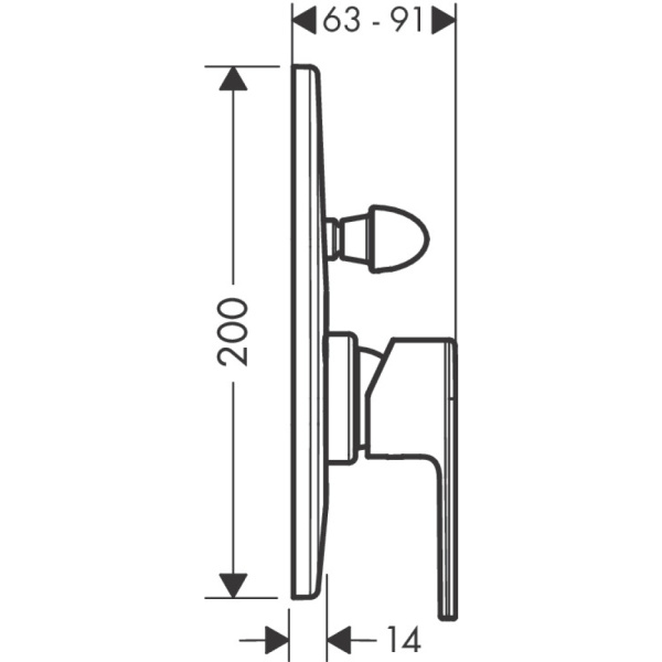 Смеситель встраиваемый Hansgrohe Vernis Shape 71458000
