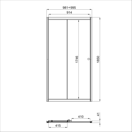Душевая дверь Triton Слайд 100х185