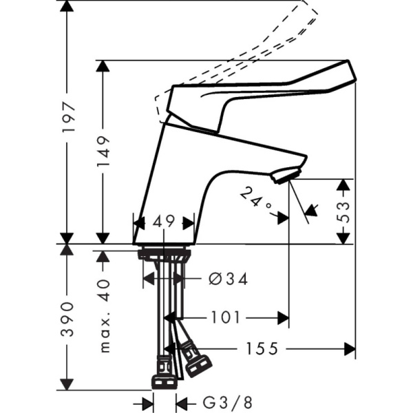 Смеситель Hansgrohe Focus 70 31914000