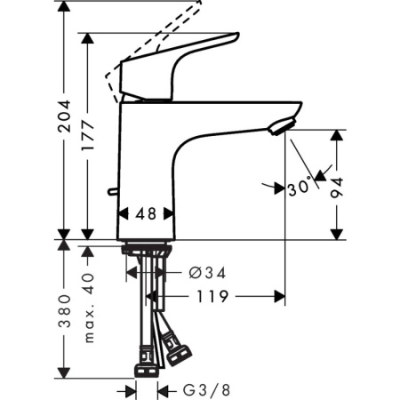 Смеситель Hansgrohe Focus 100 31621000