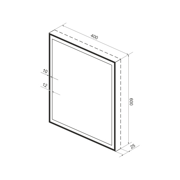 Зеркало Wellsee 7 Rays' Spectrum с LED-подсветкой 40х60