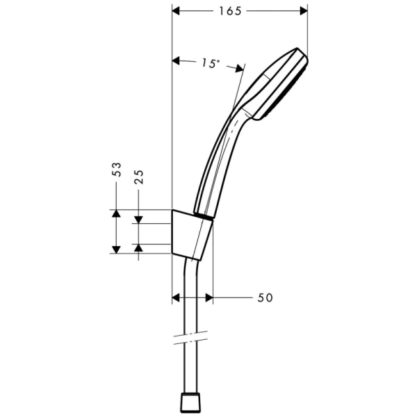 Душевой гарнитур Hansgrohe Croma 1jet Mono 27574000