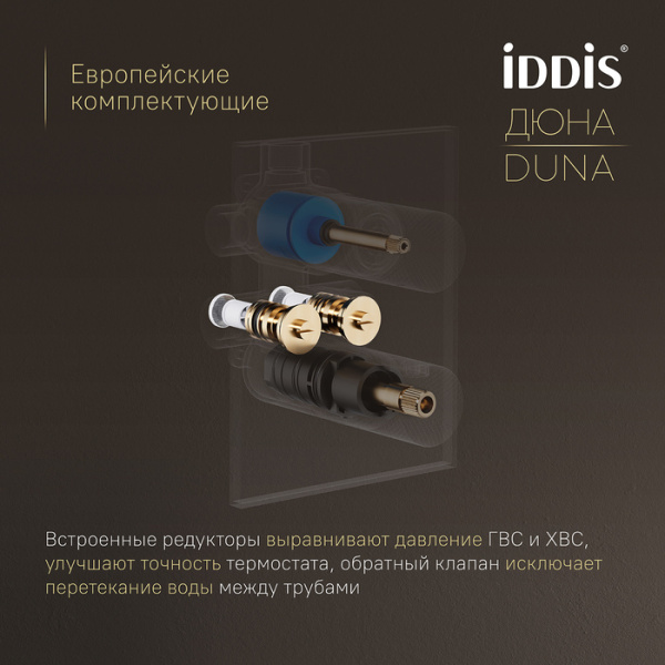 Душевая система встраиваемая термостатическая Iddis Duna DUNMGSTi68P