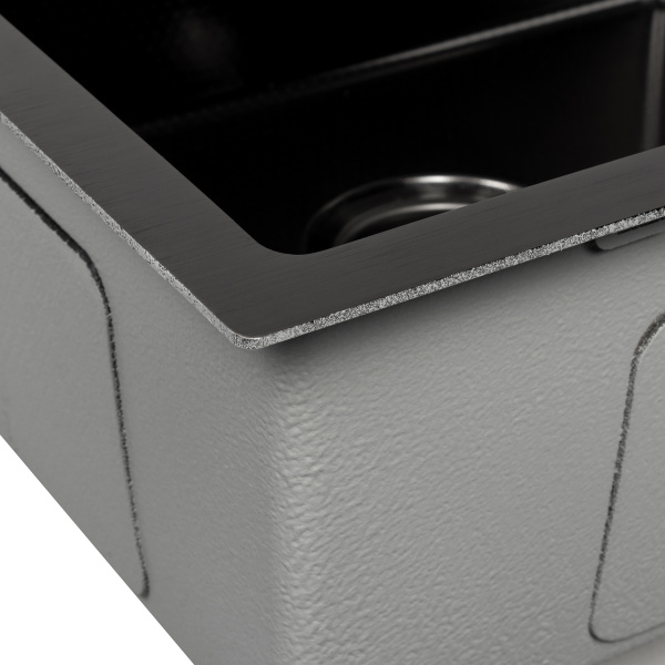 Кухонная мойка Arfeka Eco AR Black PVD Nano 45х50 DECOR MILLET GRAINS