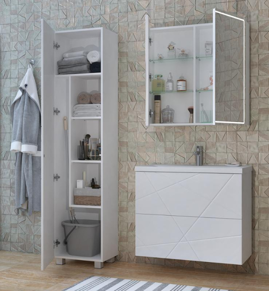 Пенал Vigo Geometry 45х185 белый