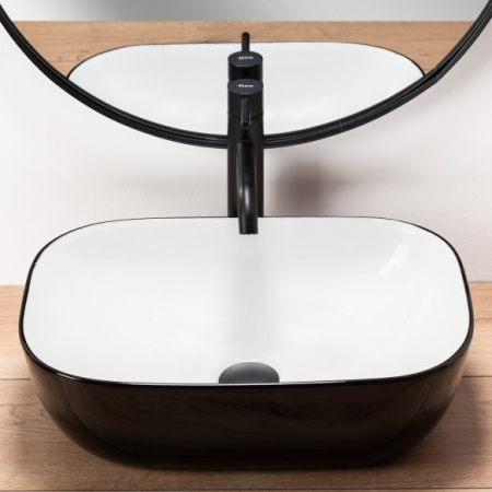 Умывальник Rea Belinda White Black U6332