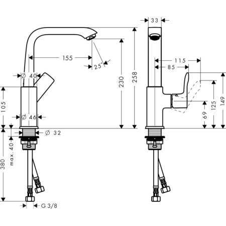 Смеситель Hansgrohe Metris 230 31187000