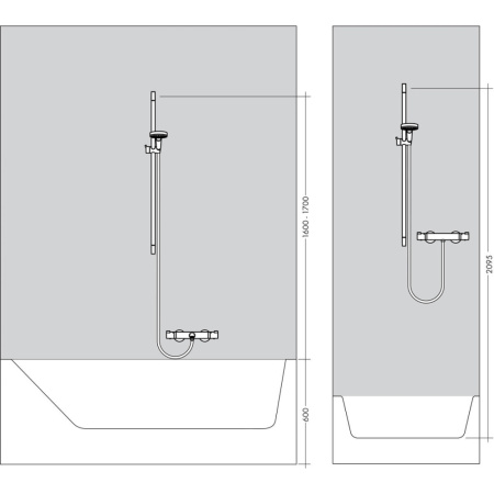 Душевой гарнитур Hansgrohe Croma Select E 1jet 26594400