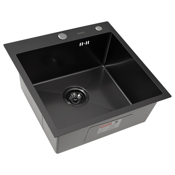 Мойка ARFEKA ECO AR 50*50 BLACK PVD NANO DECOR VOLCANIC ROCK