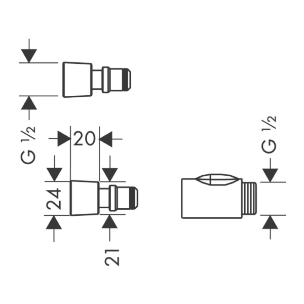Адаптер для ручного душа Hansgrohe 28346000