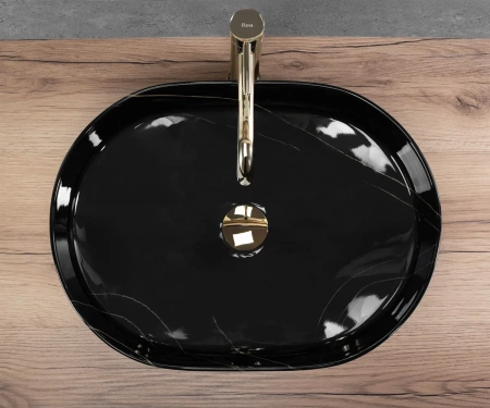 Умывальник Rea Nadia 50 Black Stone U9240