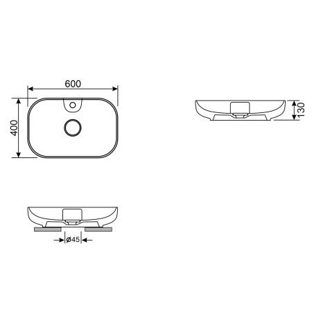 Накладная раковина Wellsee Croquis 2.0 150401000