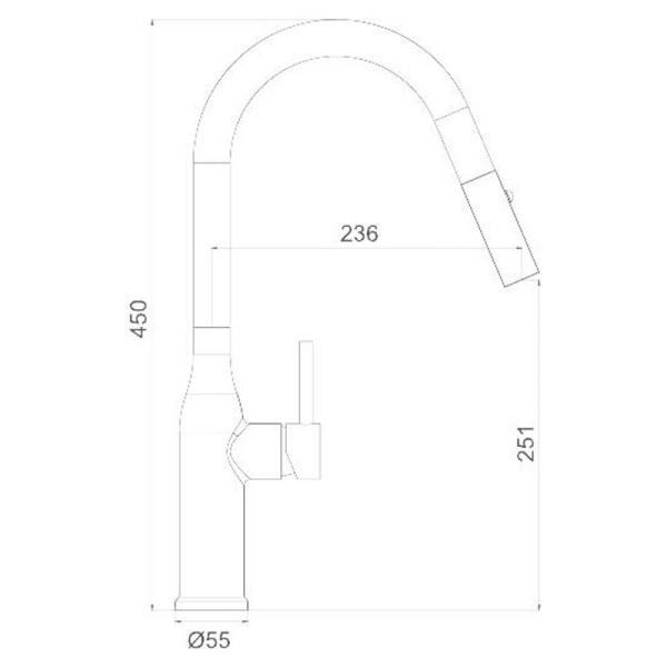 Смеситель с выдвижным изливом Gappo G4398-45