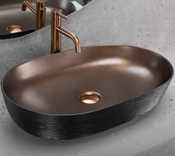 Умывальник Rea Cleo 61 Copper Brush Black U6383