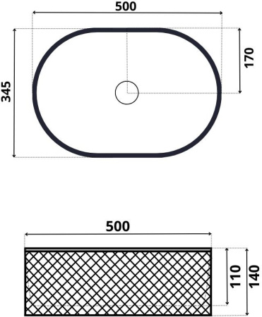 Умывальник Roxen Vine Oval 50х34.5 570240