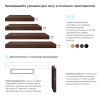 Настенная столешница для раковины Wellsee Genuine Tree темный дуб 140