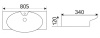 Умывальник CeramaLux STR4282B