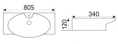 Умывальник CeramaLux STR4282B