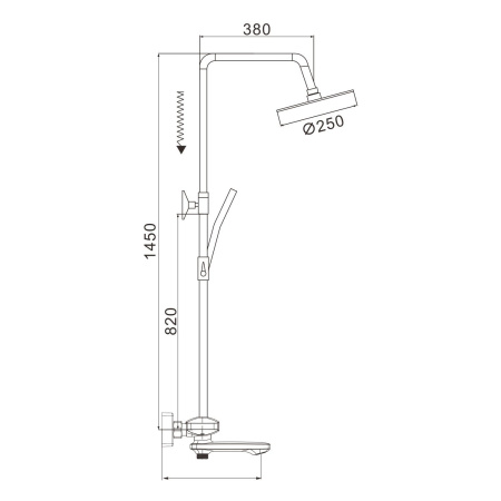 Душевая система Rose R3936H