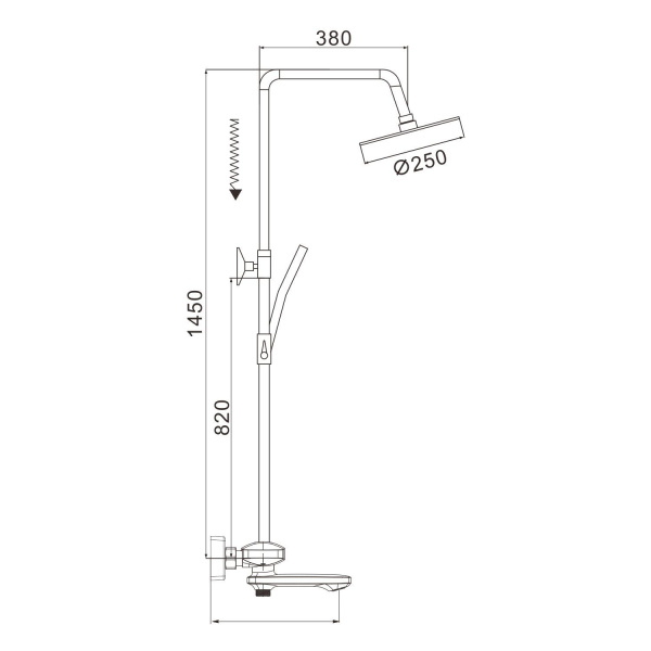 Душевая система Rose R3936