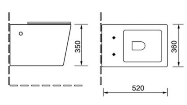 Унитаз подвесной Vincea Q-Line VT1-12G1B Унитаз подвесной Vincea Q-Line VT1-12G1B
