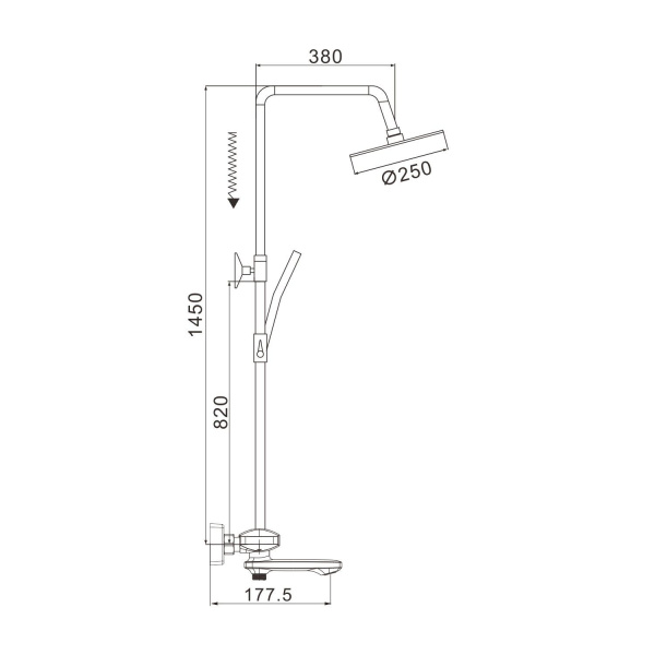 Душевая система термостатическая Rose R3996F