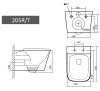 Подвесной унитаз Grado GD-W205T белый