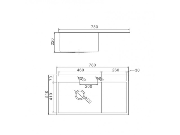 Кухонная мойка премиум K37851B-L PVD Графит