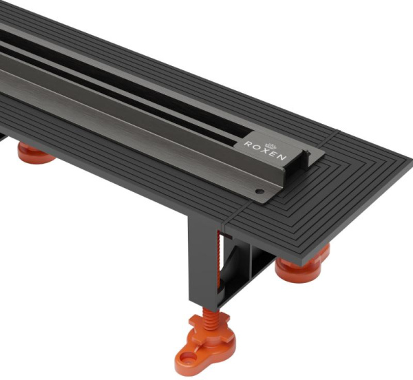 Душевой лоток Roxen Razor Gun Metal 80
