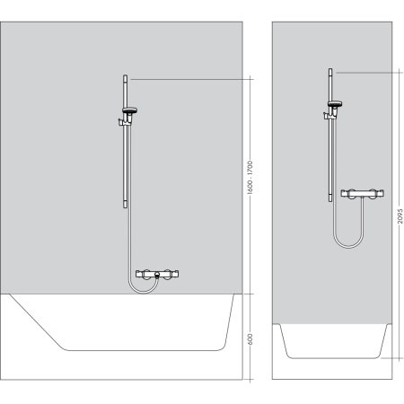 Душевой гарнитур Hansgrohe Croma Select E 1jet 26584400