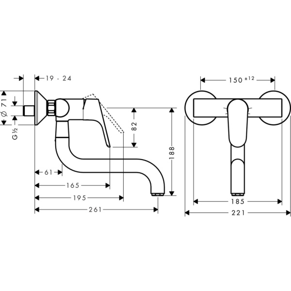 Смеситель Hansgrohe Focus M41 31825000