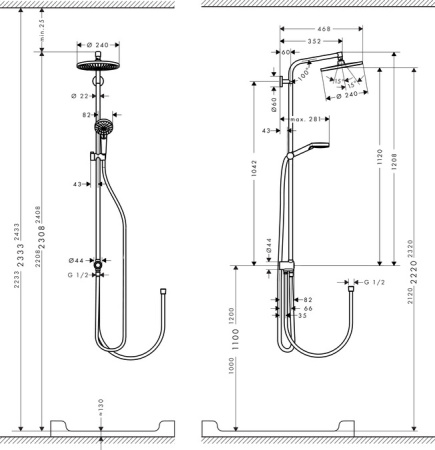Душевая система Hansgrohe Crometta S 1jet 27270000