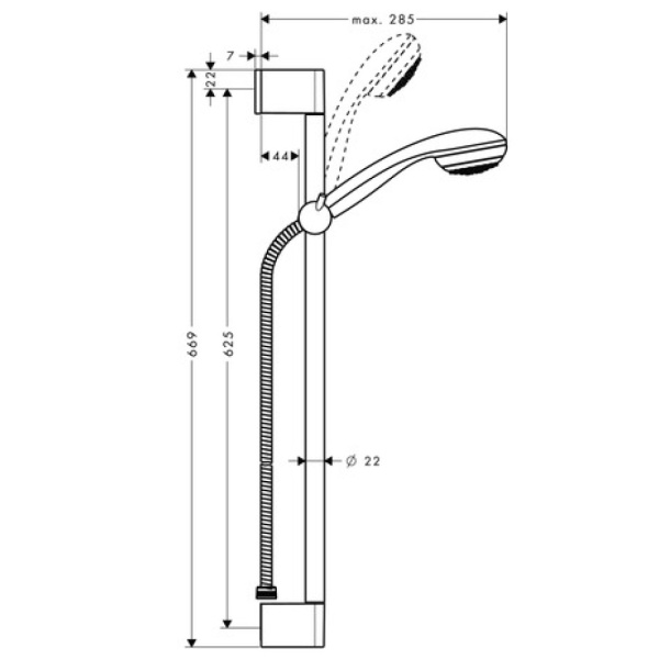 Душевой гарнитур Hansgrohe Crometta 1jet Mono Green 27652000