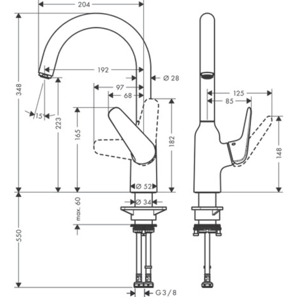 Смеситель Hansgrohe Focus 71802000
