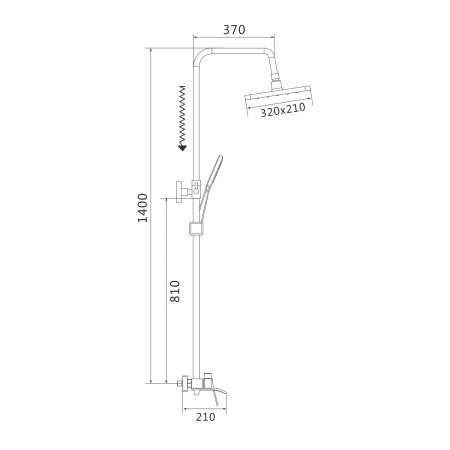 Душевая система Shevanik S4136G