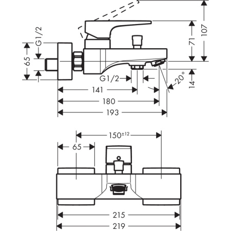 Смеситель Hansgrohe Metropol 32540340