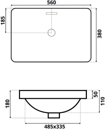 Умывальник Roxen Axel 55х40 570255