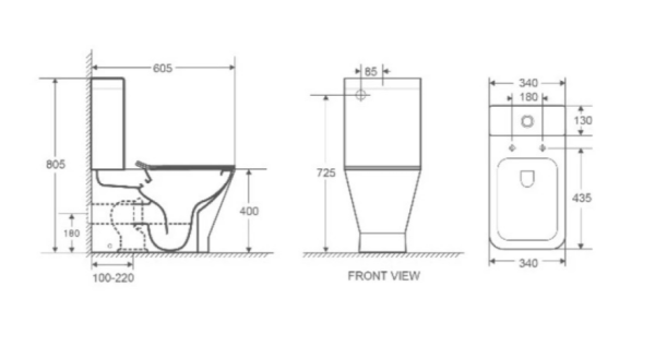 Унитаз-компакт безободковый с сиденьем микролифт WeltWasser Rotbach 001MT-BL