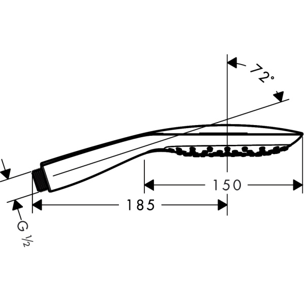 Душевая лейка Hansgrohe Raindance Select Е 150 3jet 26550000