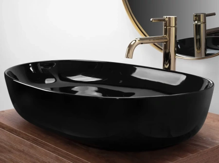 Умывальник Rea Cleo 61 black U6757