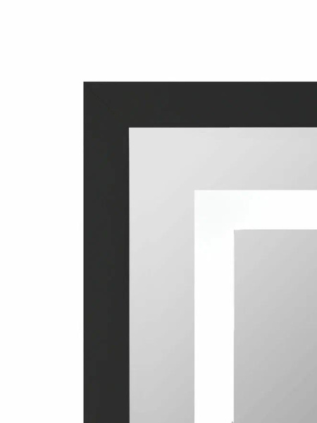 Зеркало Continent Norden Black LED 49х165
