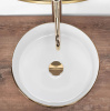 Умывальник Rea Sami White Brush Gold U6630