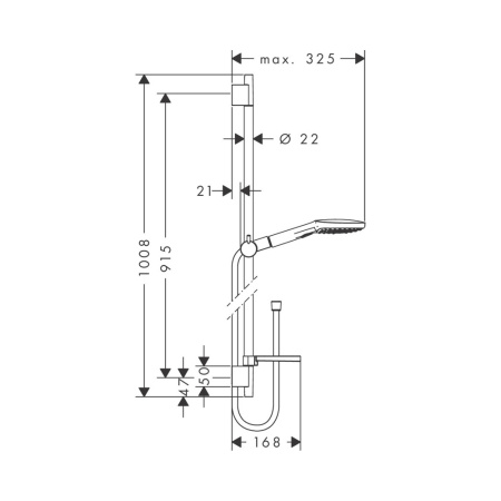 Душевой гарнитур Hansgrohe Raindance Select E 3jet 26621000 с мыльницей