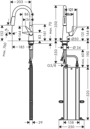 Смеситель Hansgrohe Talis 73850800