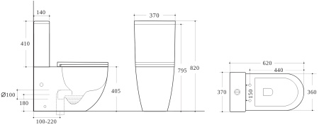 Напольный унитаз Roxen Antares 600185-01