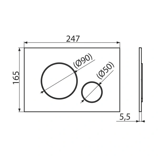 Кнопка для инсталляции AlcaPlast M671 Кнопка для инсталляции AlcaPlast M671