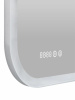 Зеркало Continent Bliss LED с увеличительным зеркалом и часами 120х80