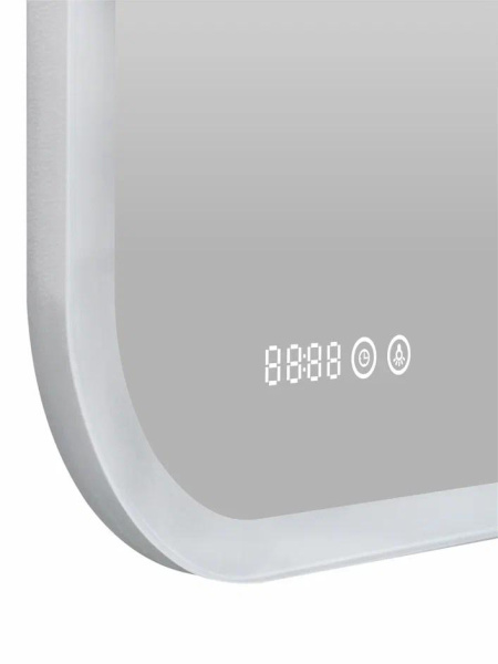 Зеркало Continent Bliss LED с увеличительным зеркалом и часами 120х80