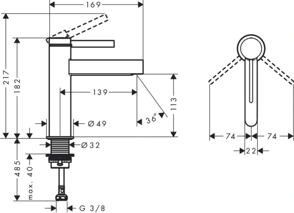 Смеситель Hansgrohe Finoris 76023670