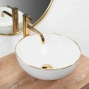 Умывальник Rea Stella white gold edge U7445